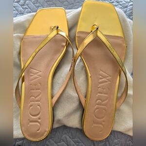 J. Crew Brand New Gold Sandals Flip Flops SIZE 8